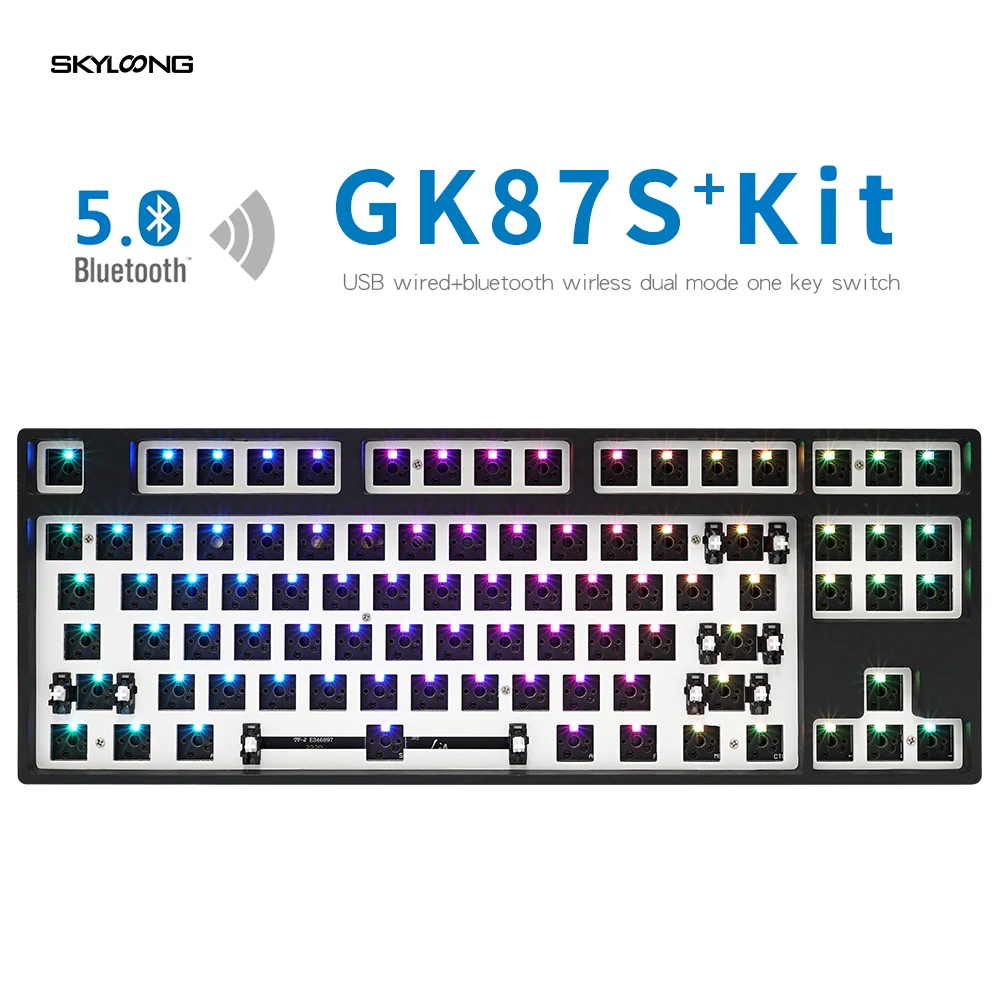 GK87 Mechanical Keybooard Kit Bluetooth RGB Light Programmable How Swap GK87S Keyboard Compatible Cherry Kailh Gateron Swiches
GK87 Mechanical Keybooard Kit Bluetooth RGB Light Programmable How Swap GK87S Keyboard Compatible Cherry Kailh Gateron Swiches