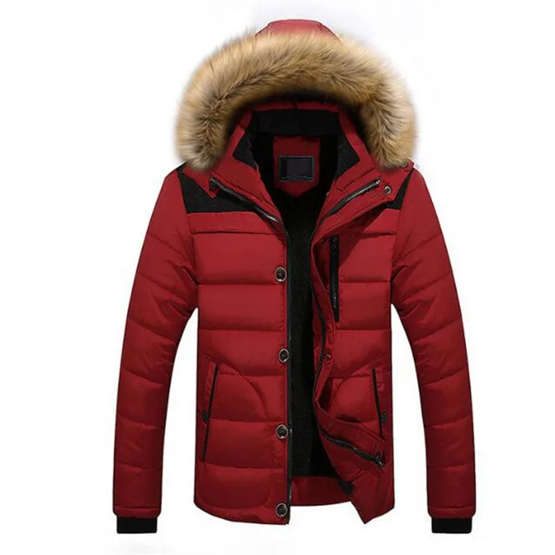 Hot New Winter Padded Coat Men's Plus Velvet Jackets Parka Fur Collar Hooded Male Coats Casual Outerwear Cotton Clothing Men
Hot New Winter Padded Coat Men's Plus Velvet Jackets Parka Fur Collar Hooded Male Coats Casual Outerwear Cotton Clothing Men