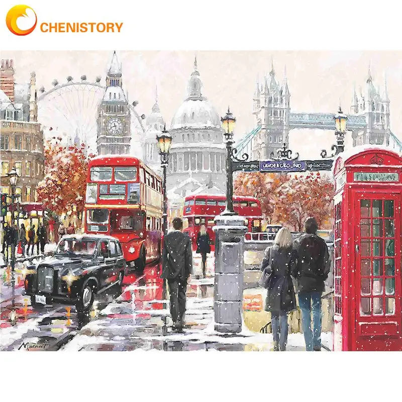CHENISTORY Diamond Embroidery London City Landscape Handmade Diamond Painting Street Needlework Mosaic Cross Stitch Home Decor
CHENISTORY Diamond Embroidery London City Landscape Handmade Diamond Painting Street Needlework Mosaic Cross Stitch Home Decor