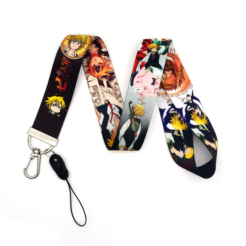 Аниме The Seven Deadly Sins Lanyard брелок Nanatsu no Taizai Мобильный телефон Веревка ID шнурок для