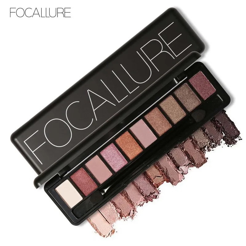 

Focallure 10 Colors Eye Shadow Palette Earth Color For Daily Makeup Shimmer Matte Eyeshadow Palette