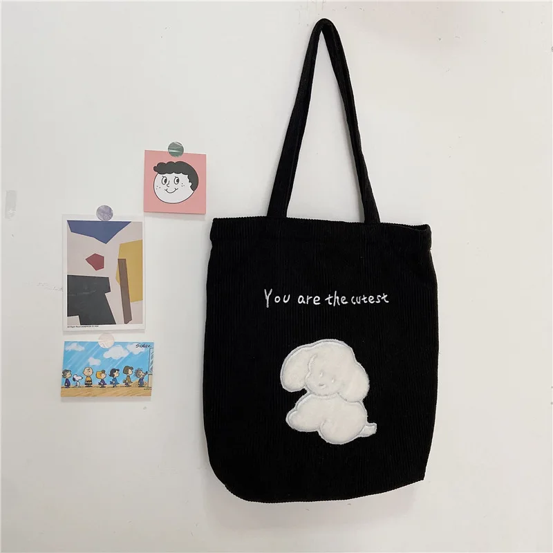 Cartoon Corduroy Ladies Casual Handbags Lovely Design Women Shoulder Bags College Girls Student Travel Book Tote Shopping Bag
Cartoon Corduroy Ladies Casual Handbags Lovely Design Women Shoulder Bags College Girls Student Travel Book Tote Shopping Bag