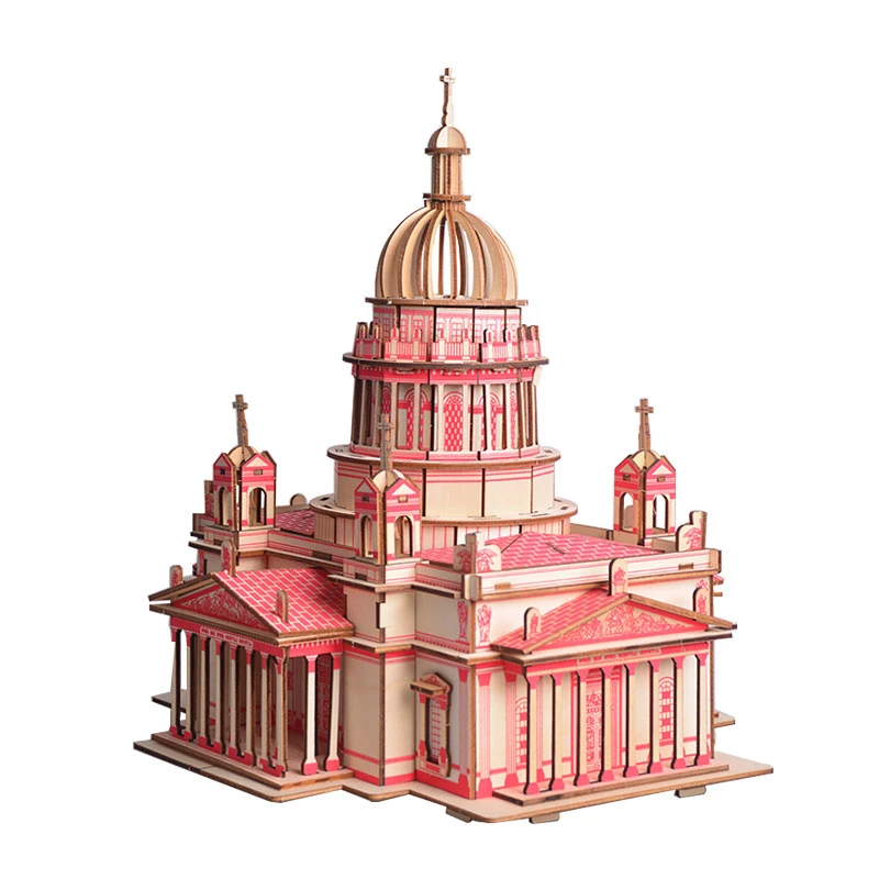 Russia Famous Buildings Isakiev Cathedral 3D Wooden Jigsaw Puzzles for Adults Kids Educational Toys
Russia Famous Buildings Isakiev Cathedral 3D Wooden Jigsaw Puzzles for Adults Kids Educational Toys