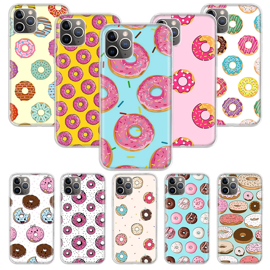 Donut Seamless Pattern Phone Case For iPhone 11 12 13 Pro Max 13 Mini XR X XS Max 7 8 6 6S Plus Silicone Back Cover Funda Capa
Donut Seamless Pattern Phone Case For iPhone 11 12 13 Pro Max 13 Mini XR X XS Max 7 8 6 6S Plus Silicone Back Cover Funda Capa