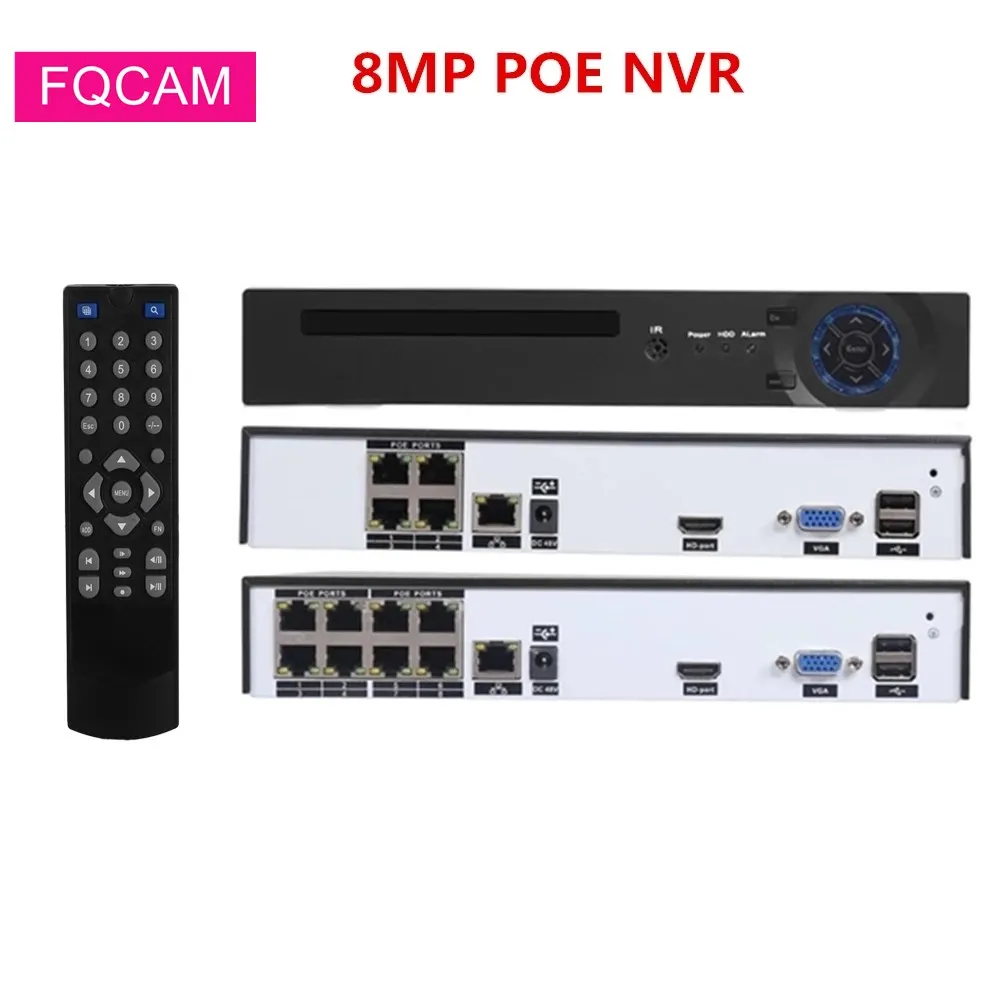 

H.265 8CH 4K POE NVR 8MP Network Video Recorder XMEYE ONVIF Face Detection NVR for 2MP 4MP 5MP 8MP IP Surveillance Camera