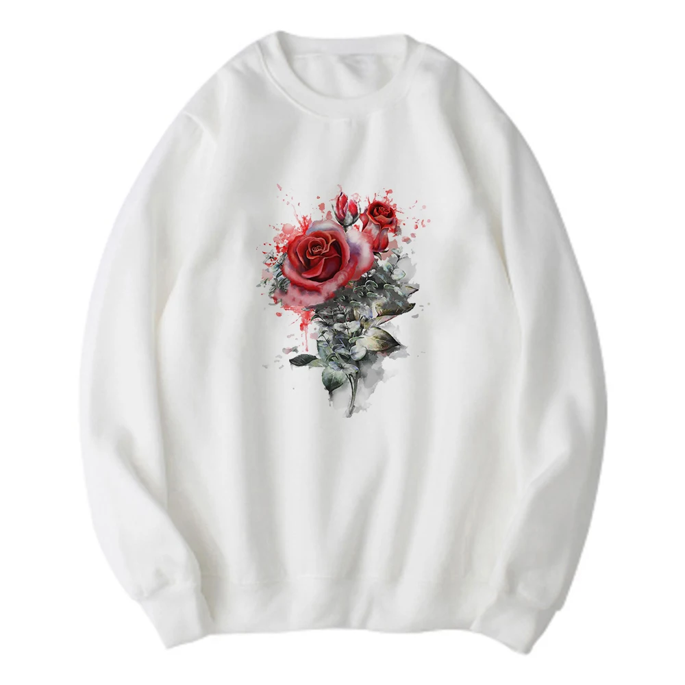 Spring Creative Fashion Versatile Sweatshirt Rose Graphic Women's Harajuku Round Neck Exquisite Design Hoodies Trendy Pullover 
Spring Creative Fashion Versatile Sweatshirt Rose Graphic Women's Harajuku Round Neck Exquisite Design Hoodies Trendy Pullover