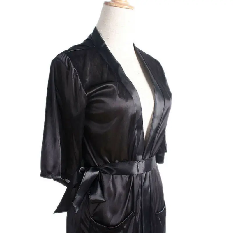 Women Sexy Sleepwear Long Silk Satin Kimono Robe Dressing Gown Bathrobe Nightwear Robes
Women Sexy Sleepwear Long Silk Satin Kimono Robe Dressing Gown Bathrobe Nightwear Robes