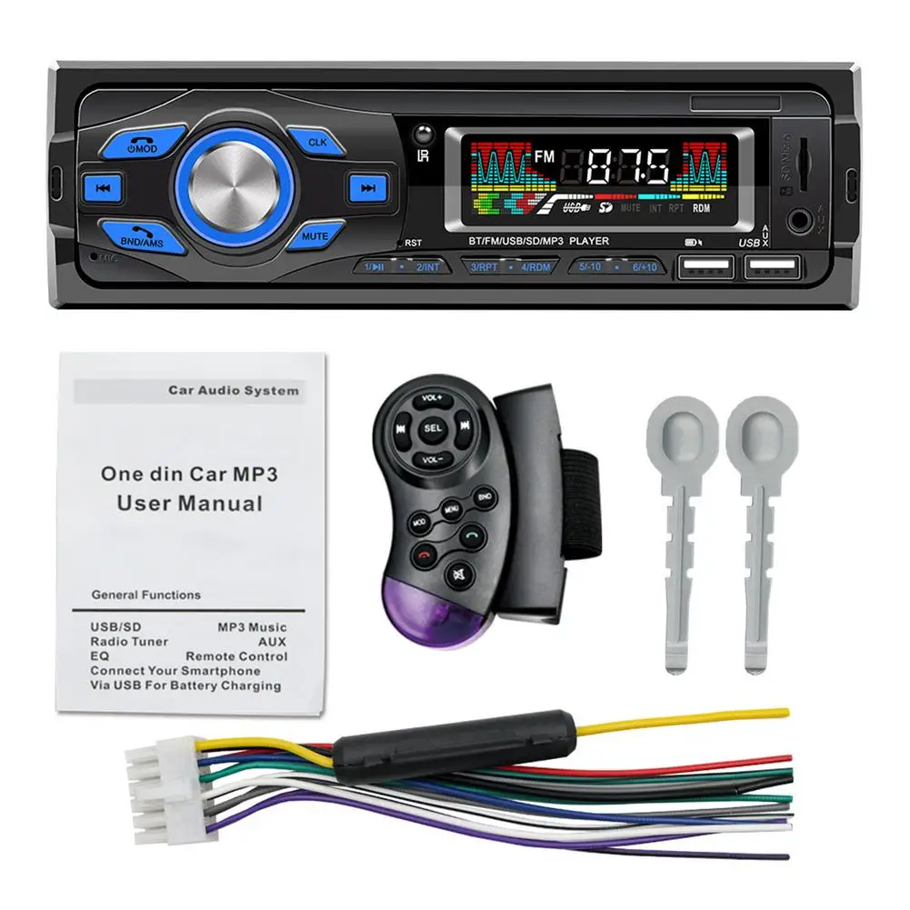 12V 1 DIN Car Radio Bluetooth-compatible Hands-Free MP3 Player Car FM Radio Receiver Phone Voice Assistant SD USB AUX Player
12V 1 DIN Car Radio Bluetooth-compatible Hands-Free MP3 Player Car FM Radio Receiver Phone Voice Assistant SD USB AUX Player