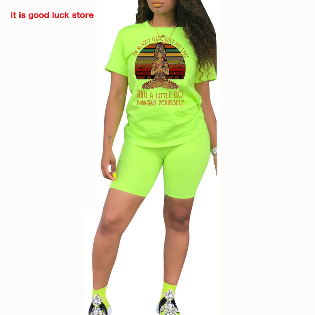 2020 Women Cartoon T Shirt And Biker Shorts Set Two Piece Sweat Suits Lounge Wear Outfits Ensemble Femme
2020 Women Cartoon T Shirt And Biker Shorts Set Two Piece Sweat Suits Lounge Wear Outfits Ensemble Femme