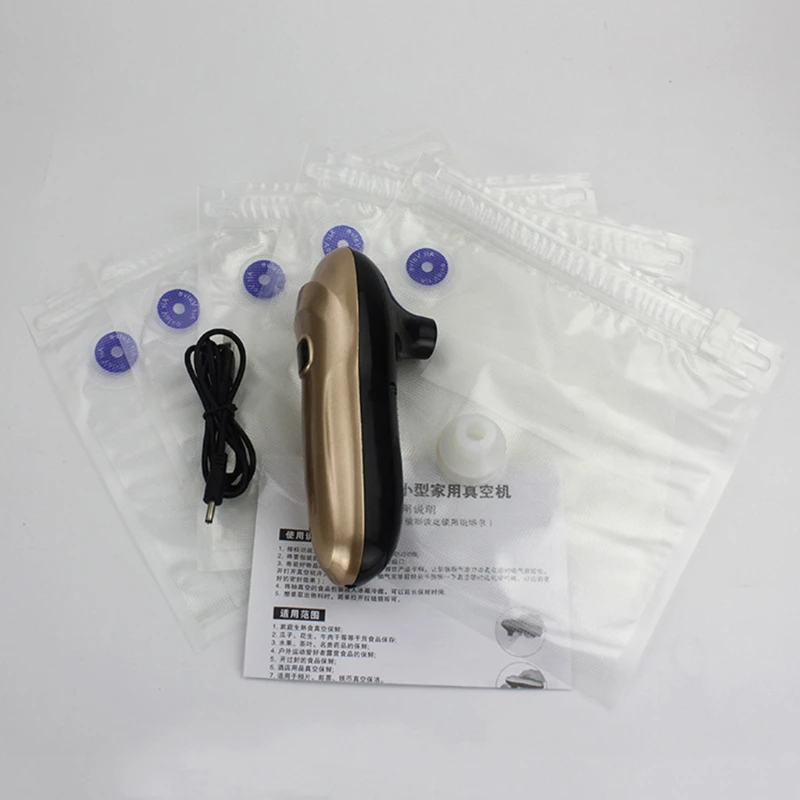 Manual Vacuum Sealing Pump USB Rechargeable Handheld Air Sealed Bags Household Sealing Machine for Food Preservation
Manual Vacuum Sealing Pump USB Rechargeable Handheld Air Sealed Bags Household Sealing Machine for Food Preservation