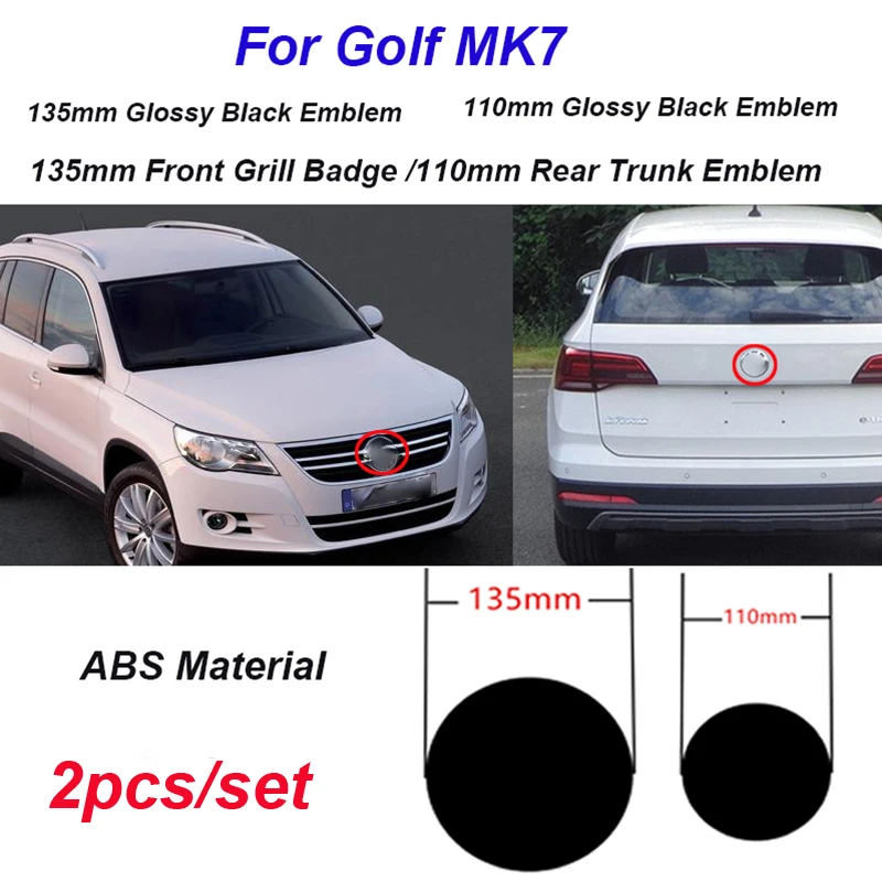2Pcs/set 135mm 110mm for Golf MK7 Car Styling ABS Car Front Grill Badge Rear Trunk Emblem Logo Car Hood Emblem
2Pcs/set 135mm 110mm for Golf MK7 Car Styling ABS Car Front Grill Badge Rear Trunk Emblem Logo Car Hood Emblem