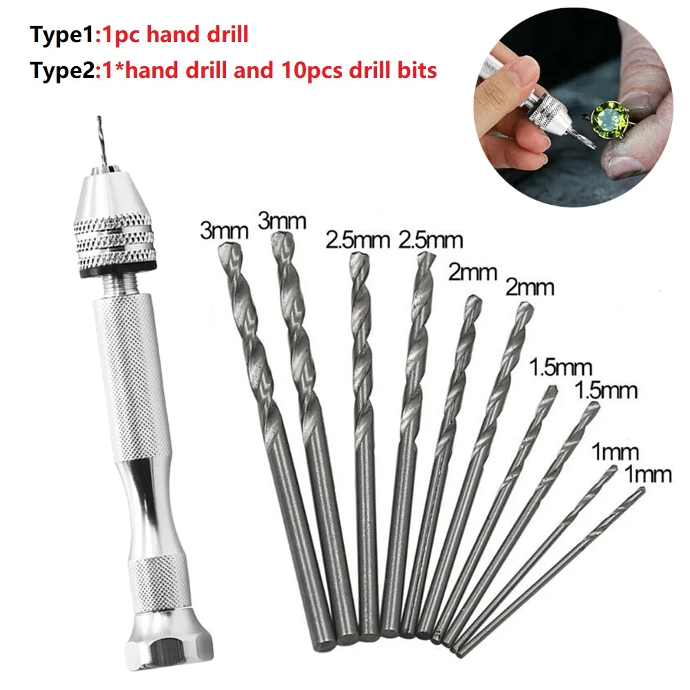 Aluminum Alloy Mini Tiny Micro HSS Spiral Hand Push Electric Drill Pin Vise Bit Hand PCB Micro Drill Hand-carving DIY Drill Bit
Aluminum Alloy Mini Tiny Micro HSS Spiral Hand Push Electric Drill Pin Vise Bit Hand PCB Micro Drill Hand-carving DIY Drill Bit