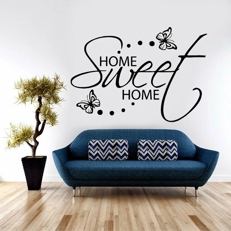 Home Sweet Home Quote Wall Sticker Butterfly Art Home Decoration Living Room Bedroom Decor Decals Removable Mural Wallpaper S236 
Home Sweet Home Quote Wall Sticker Butterfly Art Home Decoration Living Room Bedroom Decor Decals Removable Mural Wallpaper S236