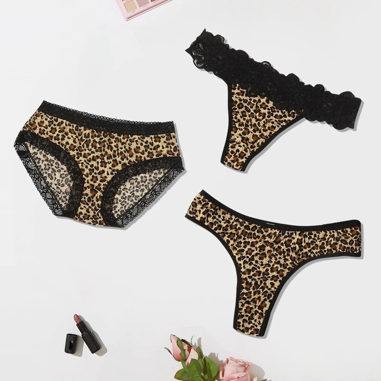 Leopard Print Women Translucent Underwear Sheer Lace Tank Lace Sexy Underpant set sexy lingerie
Leopard Print Women Translucent Underwear Sheer Lace Tank Lace Sexy Underpant set sexy lingerie