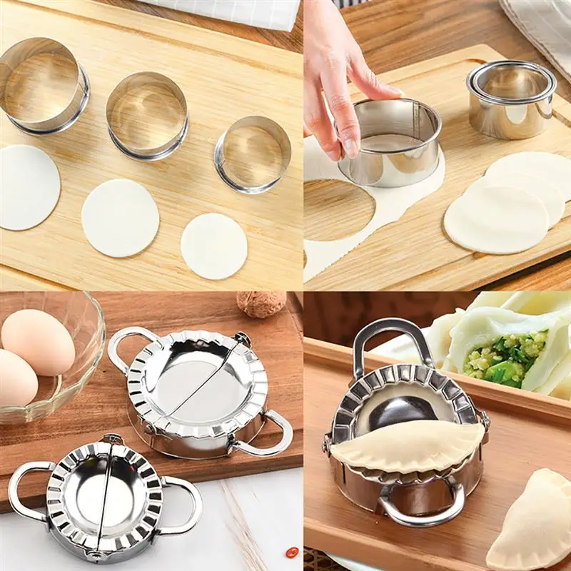 5PCS Creative Dumpling Tool Set Stainless Steel Mold Press And Cutter Kitchen Gadget 
5PCS Creative Dumpling Tool Set Stainless Steel Mold Press And Cutter Kitchen Gadget