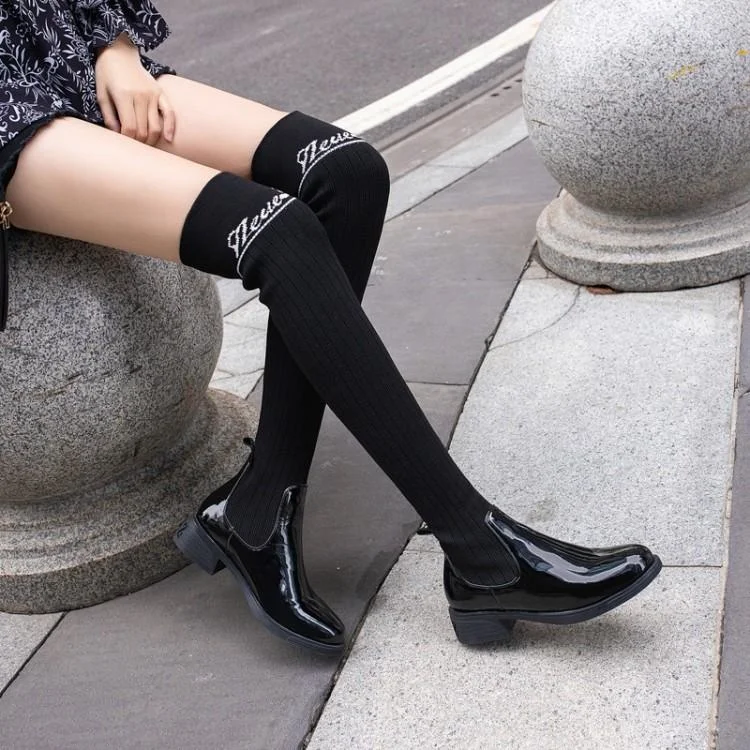 Socks Shoes 2021 Spring New Fashion Shoes Knee High Boots Women's Boots Knitted Silk Stockings Elastic Boots
Socks Shoes 2021 Spring New Fashion Shoes Knee High Boots Women's Boots Knitted Silk Stockings Elastic Boots
