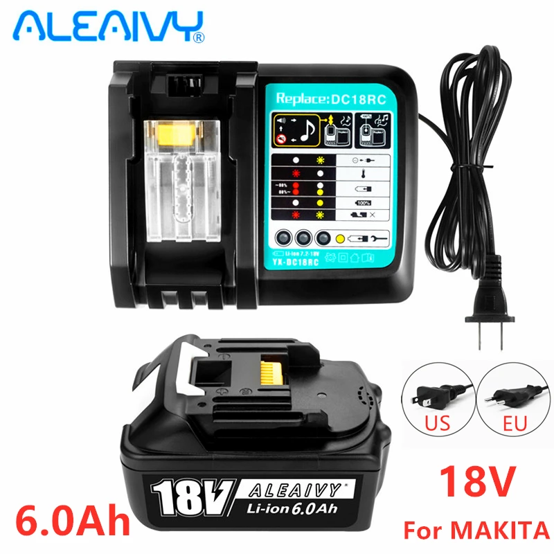 NEW BL1860 Rechargeable Battery 18 V 6000mAh Lithium ion for Makita 18v Battery BL1840 BL1850 BL1830 BL1860B + Makita Charger 
NEW BL1860 Rechargeable Battery 18 V 6000mAh Lithium ion for Makita 18v Battery BL1840 BL1850 BL1830 BL1860B + Makita Charger