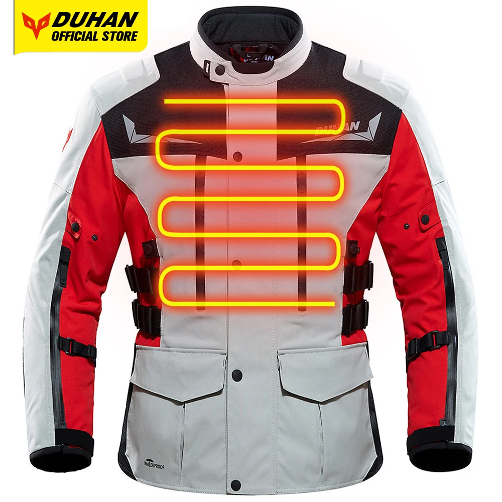 DUHAN Motorcycle Heating Jacket Men Motocross Jacket Waterproof Winter Moto Cycling Chaqueta Body Protection Cold-proof Suit 
DUHAN Motorcycle Heating Jacket Men Motocross Jacket Waterproof Winter Moto Cycling Chaqueta Body Protection Cold-proof Suit