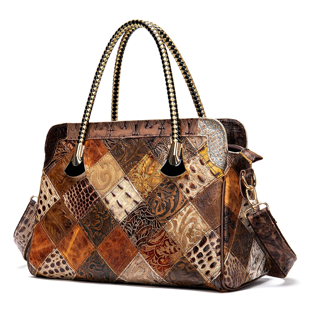 Genuine Leather Bag Women's Handbags Femael Casula Tote Patchwork Shoulder Bags Women Luxury Handbags Women Bags Designer
Genuine Leather Bag Women's Handbags Femael Casula Tote Patchwork Shoulder Bags Women Luxury Handbags Women Bags Designer