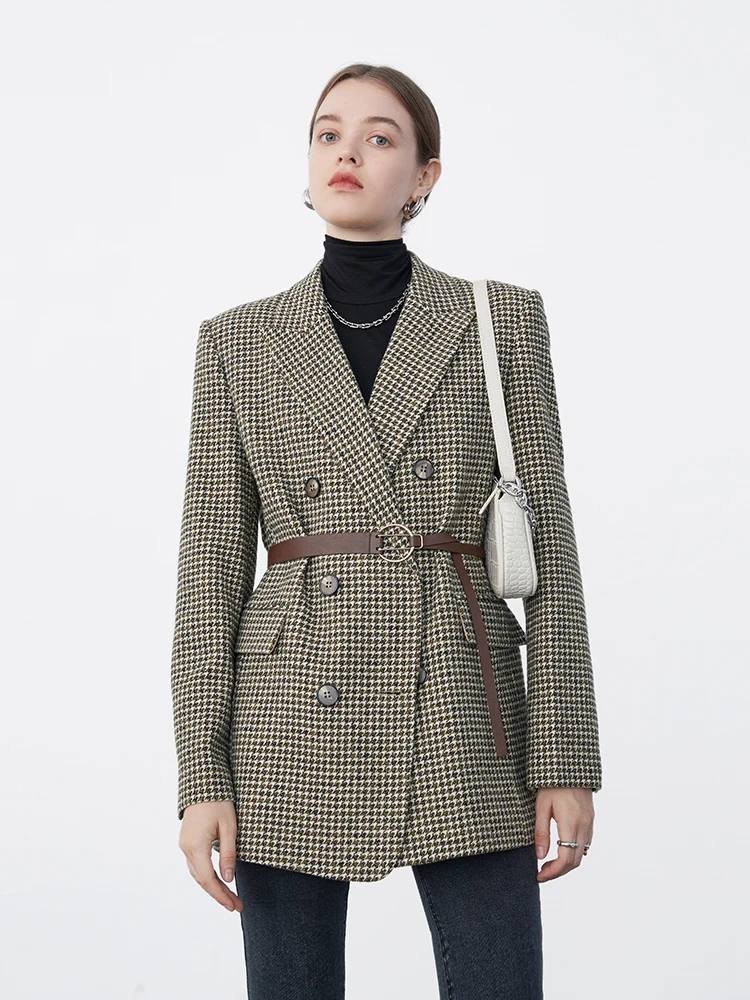 Office Ladies Plaid Women Blazer With Belt Turn Down Collar Double Breasted Autumn Jacket 2021 Casual Pockets Female Suits Coat
Office Ladies Plaid Women Blazer With Belt Turn Down Collar Double Breasted Autumn Jacket 2021 Casual Pockets Female Suits Coat