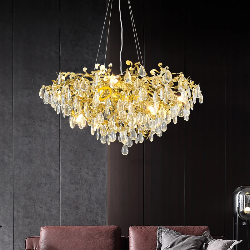 Nordic LED Luxury Chandelier Lighting Crystal Chandeliers Living Room Hotel Decorative Light Dining Room Indoor Hanging Lamp
Nordic LED Luxury Chandelier Lighting Crystal Chandeliers Living Room Hotel Decorative Light Dining Room Indoor Hanging Lamp
