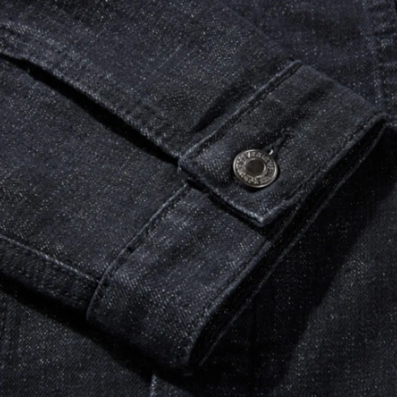 Spring Letter Printed Denim Coat Men High Street Loose Fit Single Breasted Cowboy Jacket Fashion Black Outerwear Plus Size
Spring Letter Printed Denim Coat Men High Street Loose Fit Single Breasted Cowboy Jacket Fashion Black Outerwear Plus Size