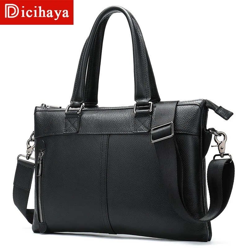 

Мужской портфель DICIHAYA из натуральной кожи, деловая сумка на ремне, кожаный мессенджер, сумка для ноутбука, дорожные мешки