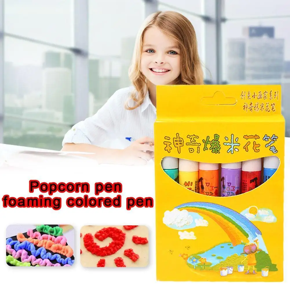Popcorn Pen For Kids DIY Drawing Bubble Art Marker Pen Multi Colorful Decoration Graffiti Function Pen Bubble Expansion
Popcorn Pen For Kids DIY Drawing Bubble Art Marker Pen Multi Colorful Decoration Graffiti Function Pen Bubble Expansion