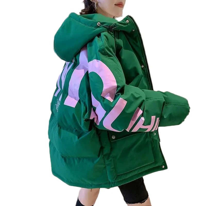 2021 New Winter Parkas Women Jacket Letter print Loose Hooded Coat Cotton-Padded Jackets Warm Parka Casual Bread Service Outwear
2021 New Winter Parkas Women Jacket Letter print Loose Hooded Coat Cotton-Padded Jackets Warm Parka Casual Bread Service Outwear