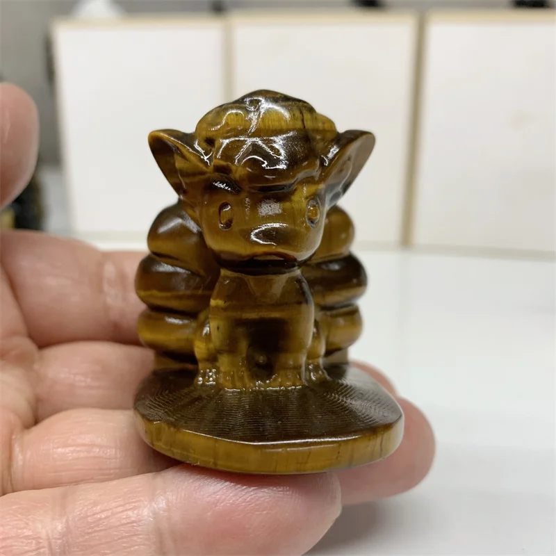 Natural Crystal Tiger Eyes Stone Cartoon Carvings Hand Carved Crystal Polished Quartz Healing Gemstones For Home DIY Decor 1pcs
Natural Crystal Tiger Eyes Stone Cartoon Carvings Hand Carved Crystal Polished Quartz Healing Gemstones For Home DIY Decor 1pcs