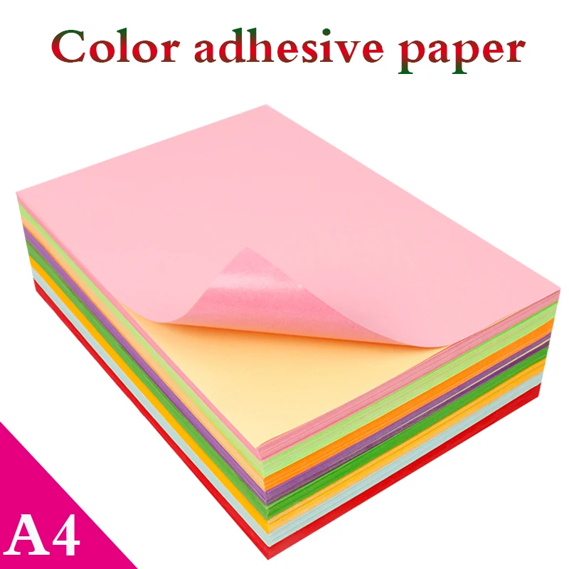 A4 Color Adhesive Paper 50 PCS Colorful Self-adhesive Printing Matte Paper Red Yellow Blue Green Label For Laser Inkjet Printers
A4 Color Adhesive Paper 50 PCS Colorful Self-adhesive Printing Matte Paper Red Yellow Blue Green Label For Laser Inkjet Printers