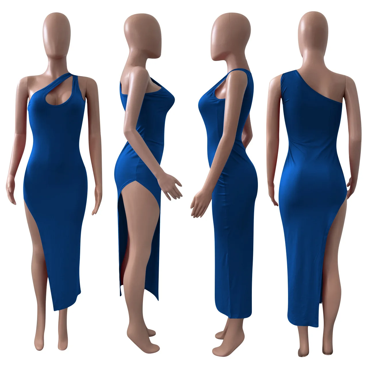 Solid Color One Shoulder Women Bodycon Dress 2021 Summer Activewear Sexy Cut Out Side High Slit Night Club Party Sheer Vestidos
Solid Color One Shoulder Women Bodycon Dress 2021 Summer Activewear Sexy Cut Out Side High Slit Night Club Party Sheer Vestidos