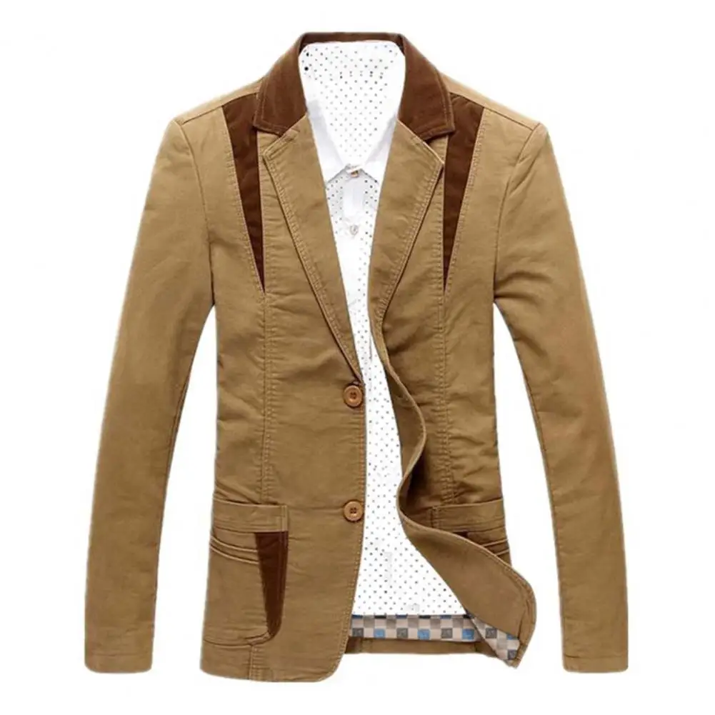 Men Blazer Color Block Single Breasted Turndown Collar Autumn Winter Slim Pockets Suit Coat Office Male Jacket Coat Outwear
Men Blazer Color Block Single Breasted Turndown Collar Autumn Winter Slim Pockets Suit Coat Office Male Jacket Coat Outwear