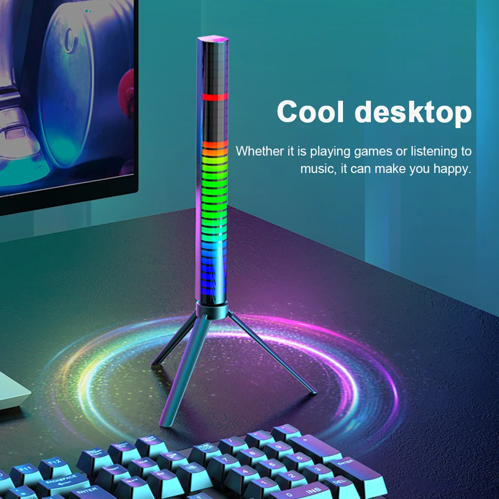 APP Control Voice Activated Rhythm Lamp Audio Spectrum Bar Pickup Colorful Music Ambient DJ LED Level Light Bar for Desktop Gift
APP Control Voice Activated Rhythm Lamp Audio Spectrum Bar Pickup Colorful Music Ambient DJ LED Level Light Bar for Desktop Gift