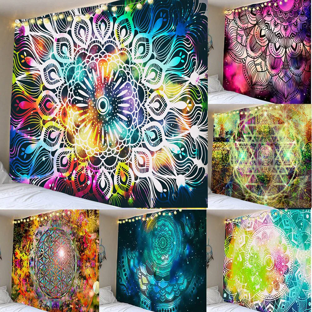 Psychedelic Mandala Tapestry Wall Hanging Macrame Hippy Hippie Indian Bohemian Home Background Cloth Blanket Mural Decoration
Psychedelic Mandala Tapestry Wall Hanging Macrame Hippy Hippie Indian Bohemian Home Background Cloth Blanket Mural Decoration