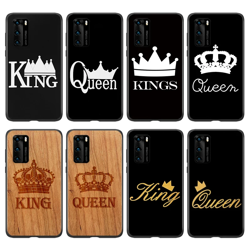 King Queen Couple Silicone Cover For Huawei P40 P30 P20 Pro P10 P9 P8 Lite RU E Mini Plus 2019 2017 Black Phone Case
King Queen Couple Silicone Cover For Huawei P40 P30 P20 Pro P10 P9 P8 Lite RU E Mini Plus 2019 2017 Black Phone Case