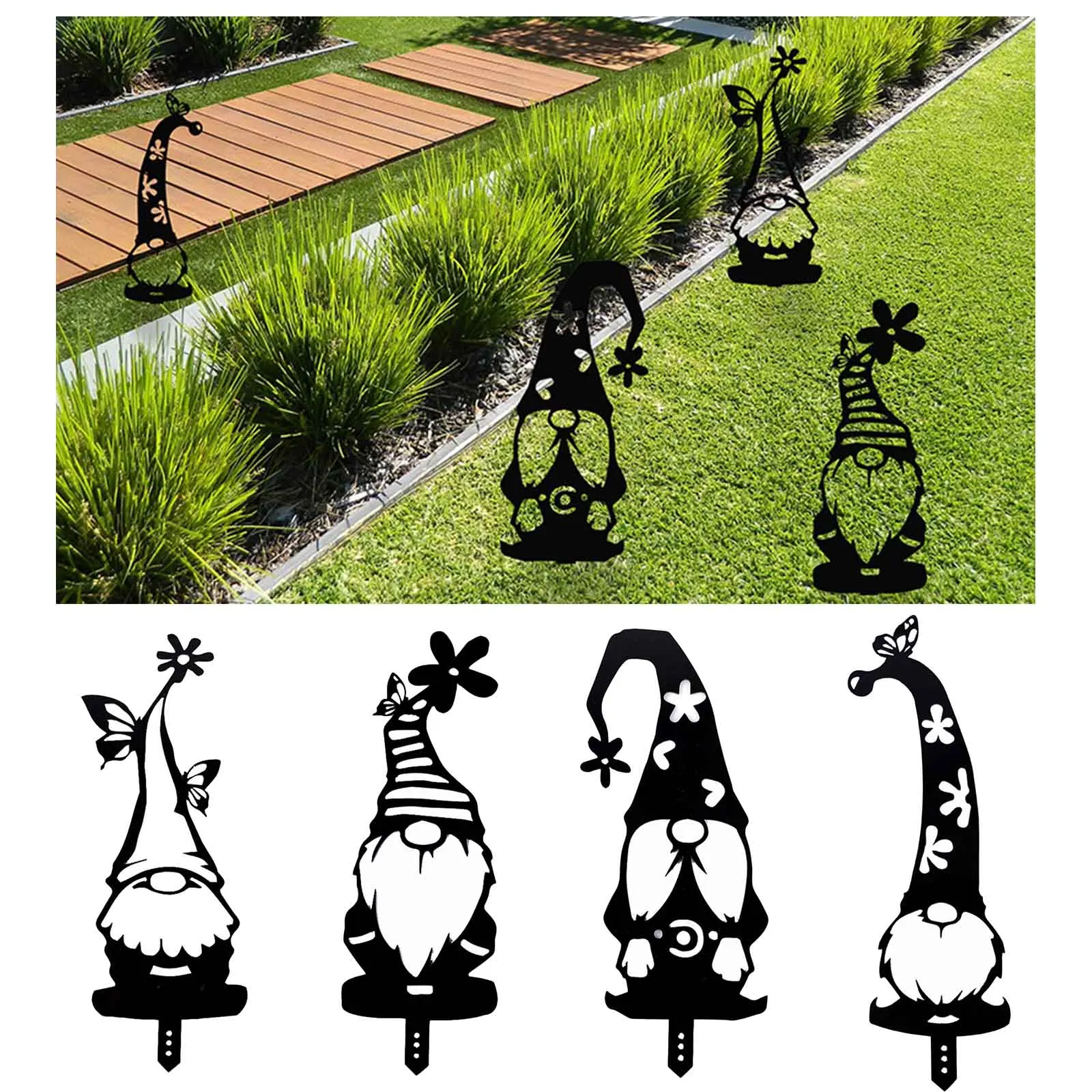 Elf Gnome Garden Figurine Art Lawn Patio Silhouettes Statue Crafts House Stakes Cupola Courtyard Yard Decor
Elf Gnome Garden Figurine Art Lawn Patio Silhouettes Statue Crafts House Stakes Cupola Courtyard Yard Decor
