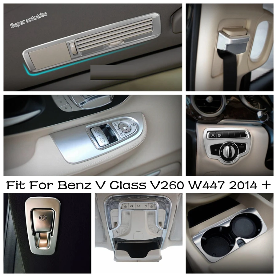 Matte Interior Refit Kit Safety Belt Buckle / Cup Holder / AC Vent Cover Trim For Mercedes-Benz V Class V260 W447 2014 - 2021
Matte Interior Refit Kit Safety Belt Buckle / Cup Holder / AC Vent Cover Trim For Mercedes-Benz V Class V260 W447 2014 - 2021