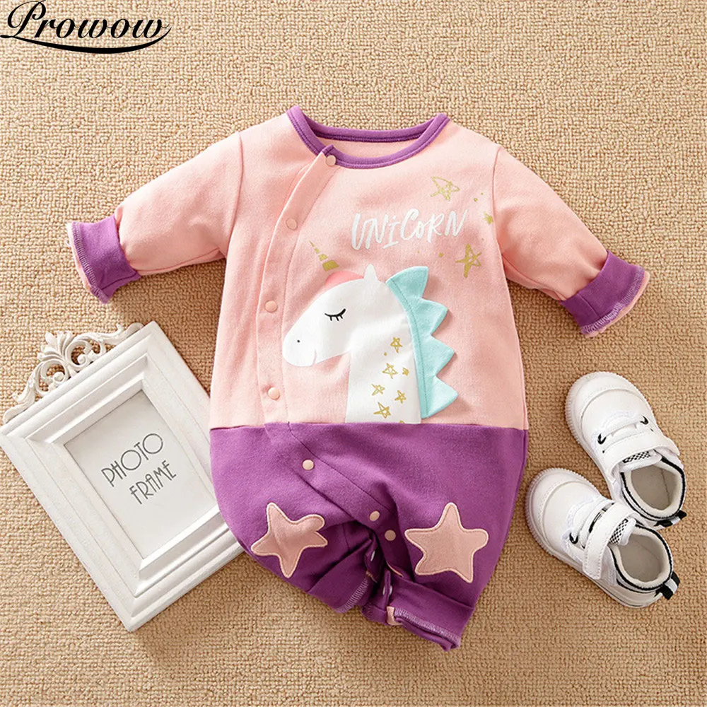 Prowow Unicorn Newborn Baby Romper Clothes Ehale Print Baby Girl Rompers Cotton Long Sleeve Cartoons Cute Infant Jumpsuits
Prowow Unicorn Newborn Baby Romper Clothes Ehale Print Baby Girl Rompers Cotton Long Sleeve Cartoons Cute Infant Jumpsuits