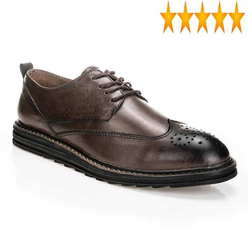 Men Carved Brand Brogue Business Casual Genuine Leather Derby Shoes Winter Retro Lace Up Breathable Cowhide Flat Sneakers
Men Carved Brand Brogue Business Casual Genuine Leather Derby Shoes Winter Retro Lace Up Breathable Cowhide Flat Sneakers