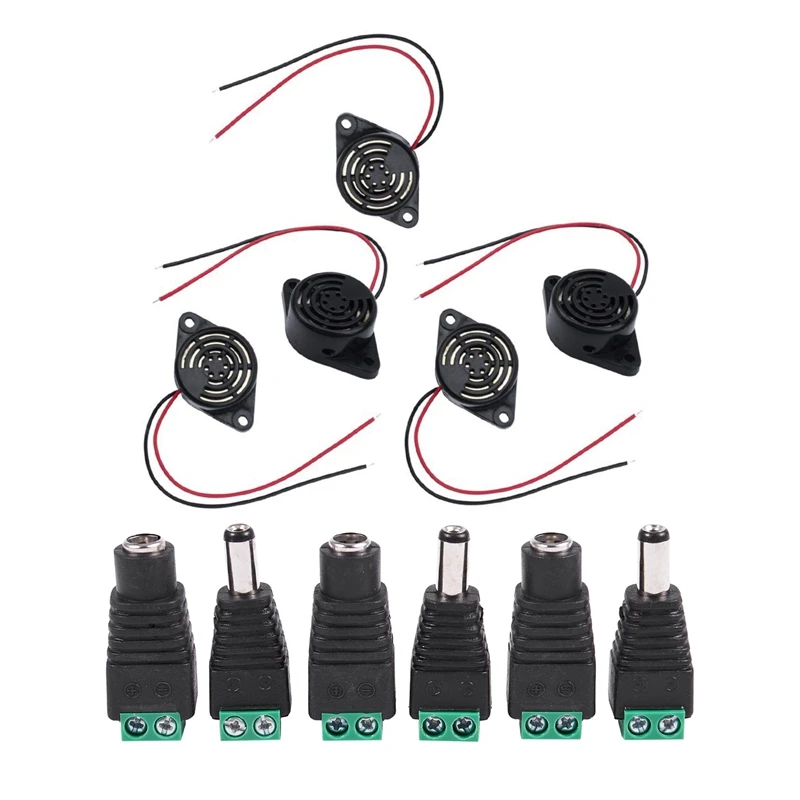 6 Pcs 5.5X2.1Mm Female + Male CCTV DC Power Connector & 5Pcs 95DB Alarm High-Decibel 6-24V Electronic Buzzer
6 Pcs 5.5X2.1Mm Female + Male CCTV DC Power Connector & 5Pcs 95DB Alarm High-Decibel 6-24V Electronic Buzzer