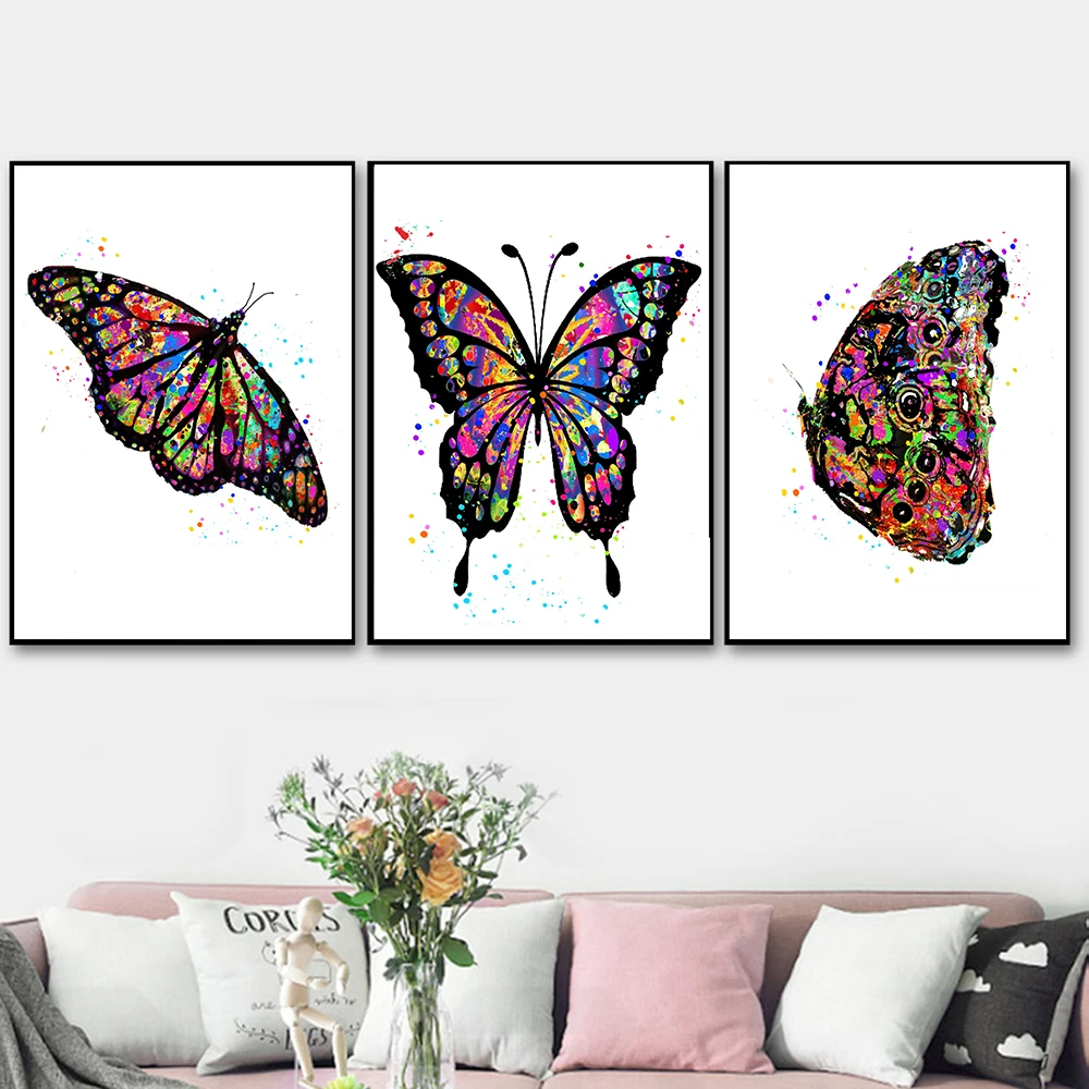 Abstract Watercolor butterfly Picture Wall Poster Modern Style Canvas Print Painting Art Aisle Living Room bedroom Decoration
Abstract Watercolor butterfly Picture Wall Poster Modern Style Canvas Print Painting Art Aisle Living Room bedroom Decoration