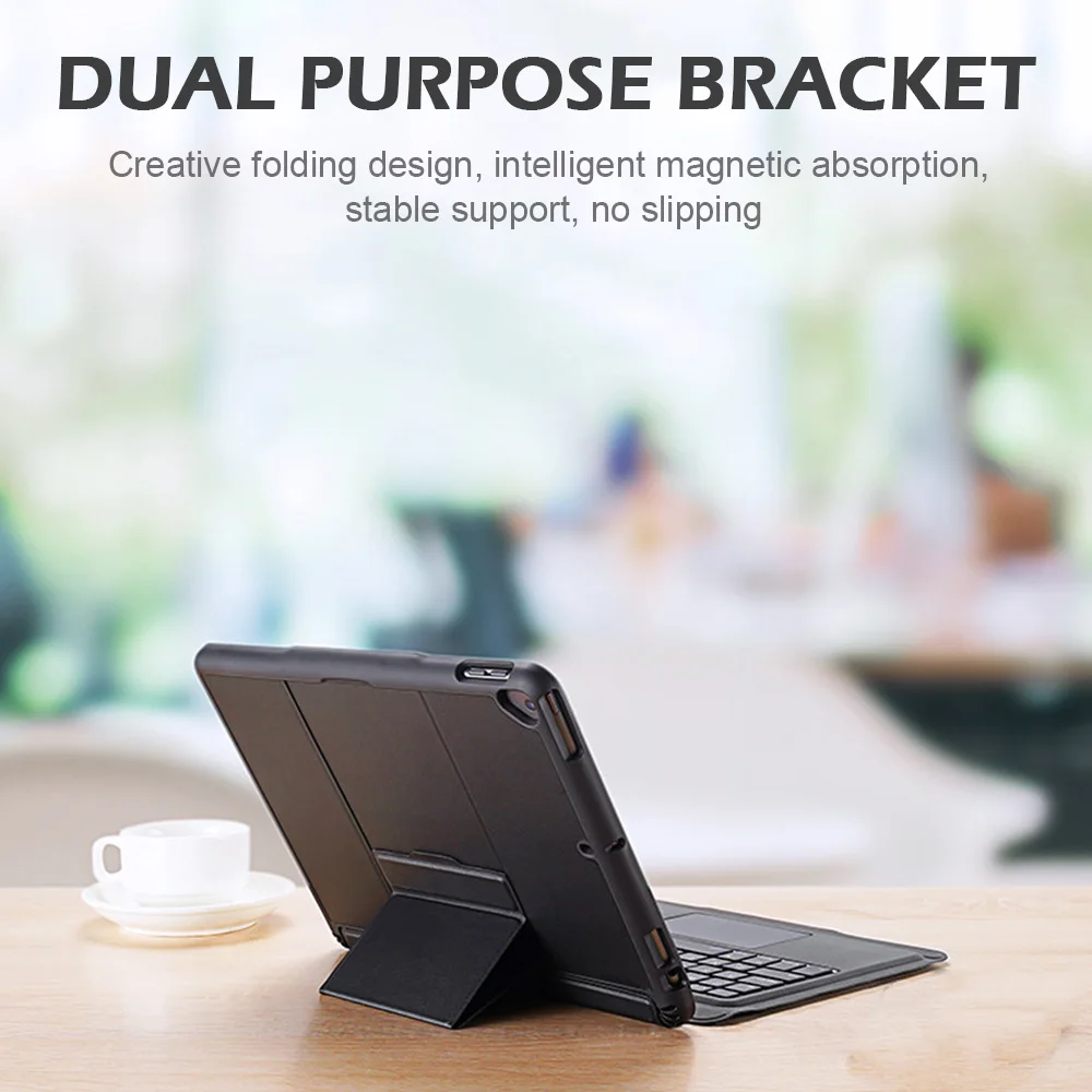 Bluetooth Keyboard with PU Leather Case with Bracket Function for iPad Air 2/iPad Pro 9.7 /iPad 9.7 (2017/2018)
Bluetooth Keyboard with PU Leather Case with Bracket Function for iPad Air 2/iPad Pro 9.7 /iPad 9.7 (2017/2018)