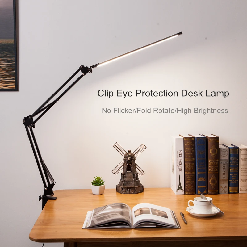 New LED Folding Metal Desk Lamp Clip on Light Clamp Long Arm Dimming Table Lamp 3 Colors For Living Room Reading Office Computer 
New LED Folding Metal Desk Lamp Clip on Light Clamp Long Arm Dimming Table Lamp 3 Colors For Living Room Reading Office Computer