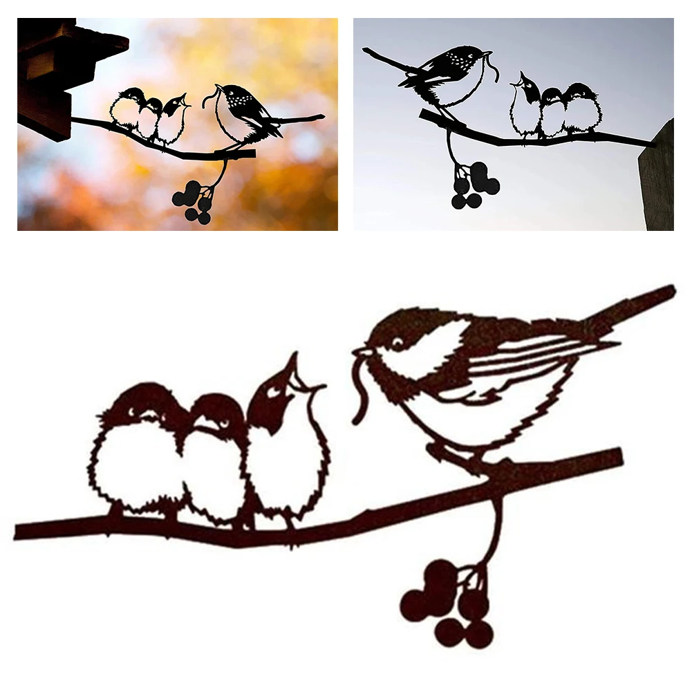 Metal Bird Silhouette Tree Art Decorative Spike Hickadee Silhouette Garden Art Outdoor Decoration On Branch Garden Statues
Metal Bird Silhouette Tree Art Decorative Spike Hickadee Silhouette Garden Art Outdoor Decoration On Branch Garden Statues