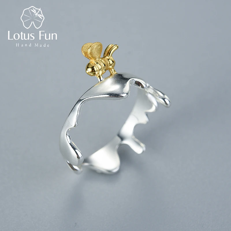 Lotus Fun Real 925 Sterling Silver Natural Original Handmade Designer Fine Jewelry Bee and Dripping Honey Rings for Women Bijoux
Lotus Fun Real 925 Sterling Silver Natural Original Handmade Designer Fine Jewelry Bee and Dripping Honey Rings for Women Bijoux