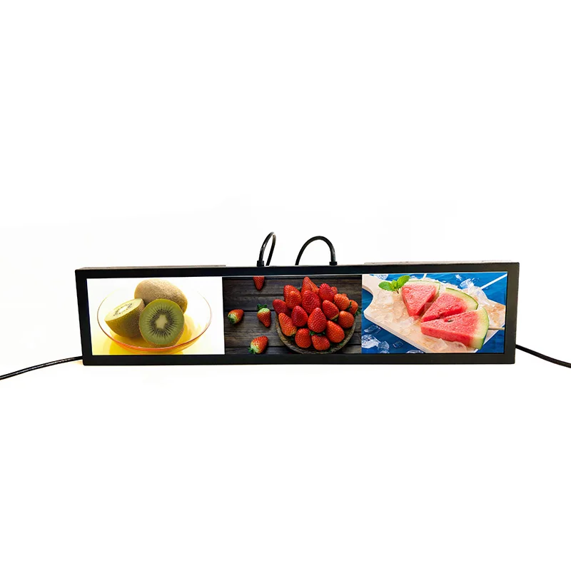 28 inch Supermarket Shelf Advertising machine 738.6*170.6 with HDMI-compatible VGA input
28 inch Supermarket Shelf Advertising machine 738.6*170.6 with HDMI-compatible VGA input