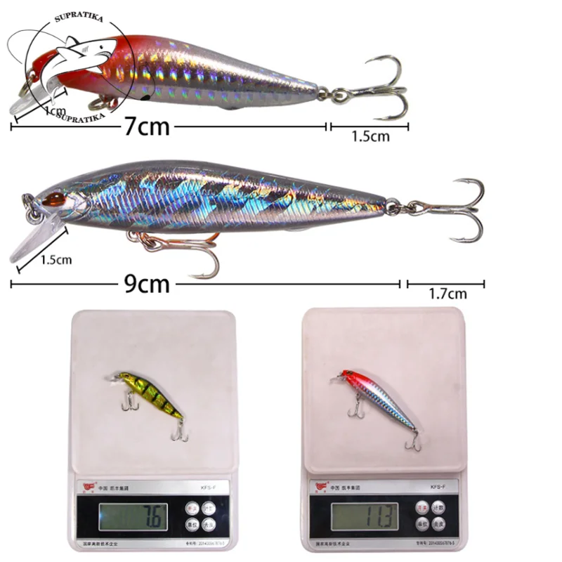 7pcs/set Artificial Minnow 3D Eyes Slow Sinking Crank bait Plastic Hard Bait 7cm/9cm 7.6g /11.3g Fishing Lures Outdoor
7pcs/set Artificial Minnow 3D Eyes Slow Sinking Crank bait Plastic Hard Bait 7cm/9cm 7.6g /11.3g Fishing Lures Outdoor