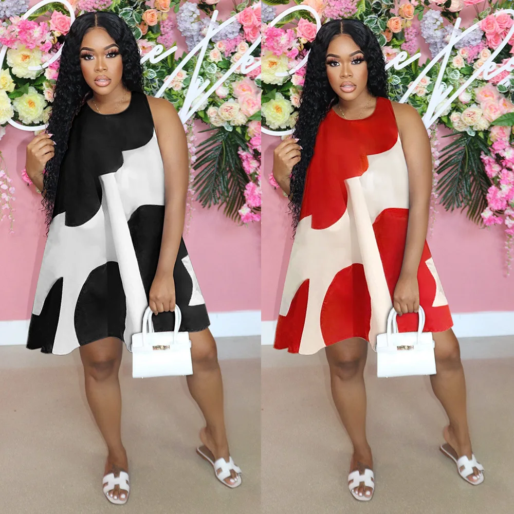 Летнее шифоновое платье без рукавов, с круглым вырезом
Летнее шифоновое платье без рукавов, с круглым вырезом