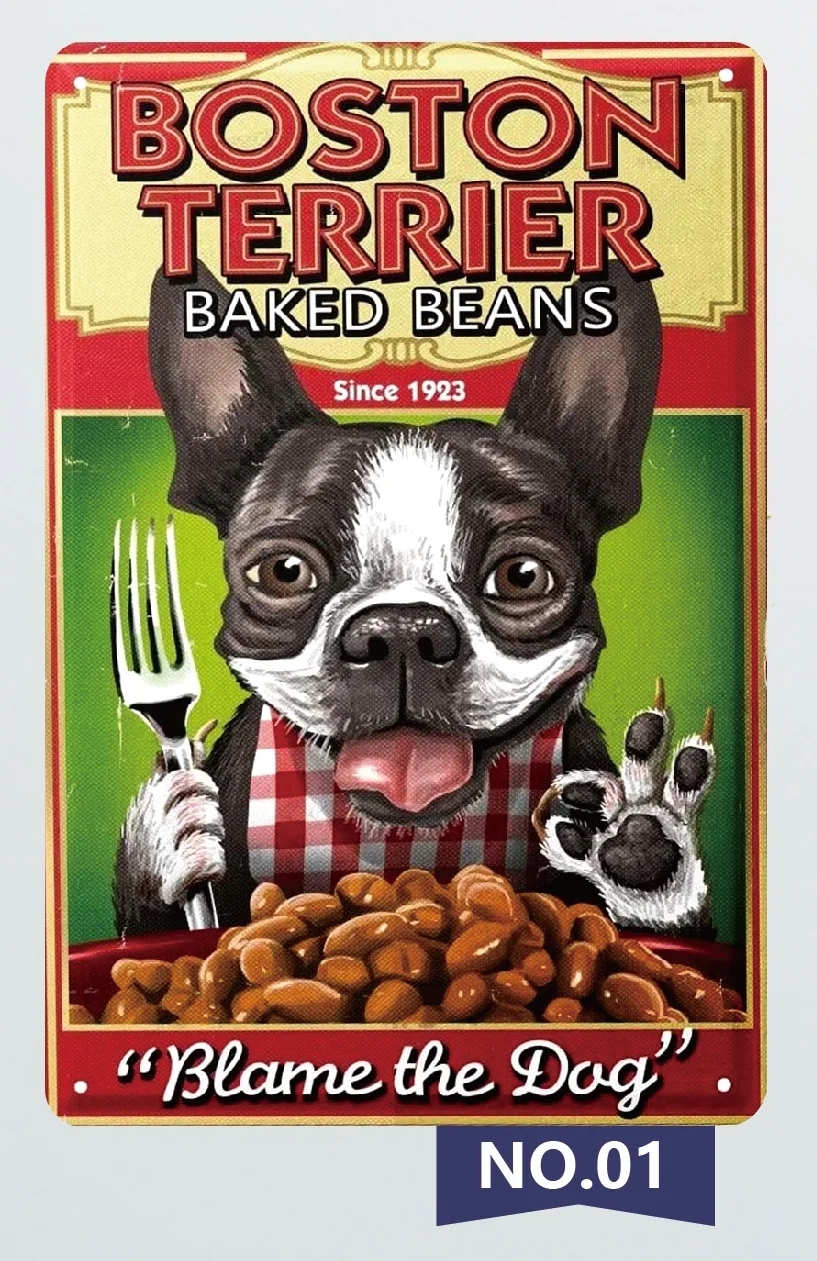 Boston Terrier Baked Beans Metal Tin Sign Signage Poster Decoration Home Kitchen Hotel Restaurant Bistro Bar Restaurant Signage
Boston Terrier Baked Beans Metal Tin Sign Signage Poster Decoration Home Kitchen Hotel Restaurant Bistro Bar Restaurant Signage
